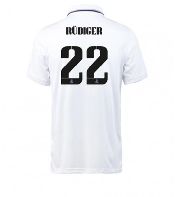 Real Madrid Antonio Rudiger #22 Hjemmedrakt 2022-23 Kortermet